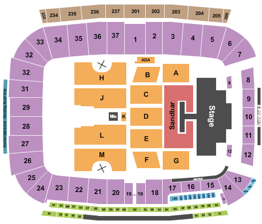 America First Field Kenny Chesney Seating Chart